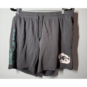 Jurassic World Mens Lounge Shorts Dark Gray Size XL Pockets Sweat Shorts